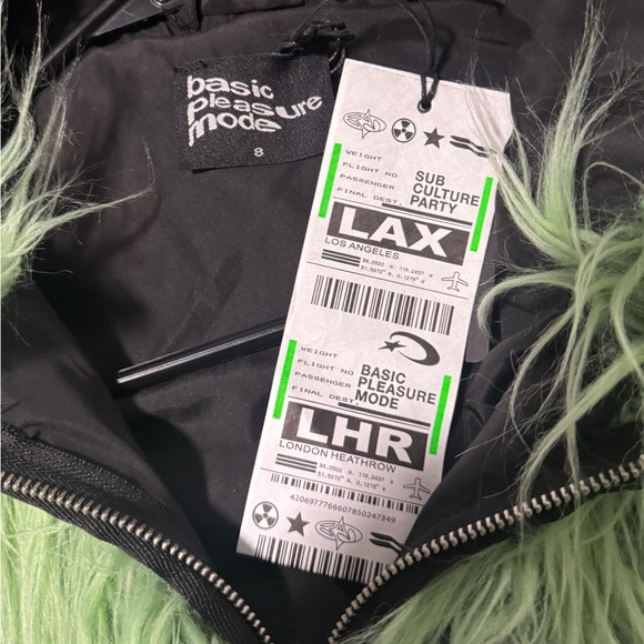 Basic Pleasure Mode x Subculture tundra monster rave jacket in slime green - Picture 4 of 8